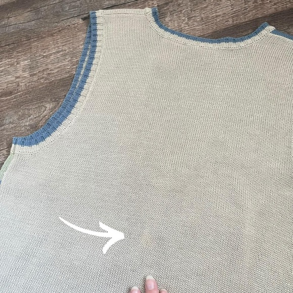 Bobbie Brooks Vintage Sailboat Button Up Granny Sweater Knitted Vest Nautical - Picture 7 of 8